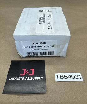 301l-254r Pic Gauges New In Box- 0-5000psi/bar 1/4 Inch Npt Male 2.5 Warranty