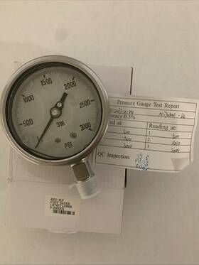 4001-2lp-gf Pic Gauges Gauge 4 Inch Dial 0/3000 Psi Range 1/2 Male Npt Connection