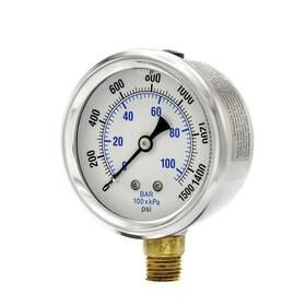Pic Gauges 430988922224 Pro-201l-254n 0-1500 Psi Pressure Gauge 2 1/2 Inch Dial 1/4 Male Npt Connection