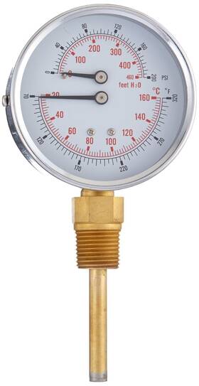 Tri-hd-302l-g Pic Gauges 436828688473 Bottom Mount Industrial Heavy Duty Round Dial Tridicator With Ss