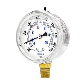 Pic Gauges 436828841311 Gauge Pro-201l-254cf Glycerin Filled Industrial Bottom Mount Pressure Gau