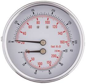 Tri-hd-302r-e Pic Gauges 436829101056 Gauge 3 Inch Dial Size 1/2 Male Npt Connection 0/100 Ps