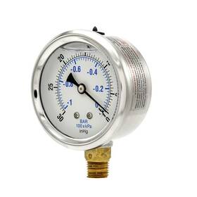 201l-254a Pic Gauges 436829234587 30 Inch -0 Hg Vacuum Psi Pressure Gauge 2 1/2 Dial 1/4 Male Npt Con