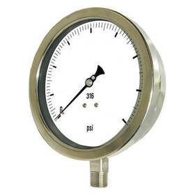 6001-2lh Pic Gauges Pressure Gauge To 300 Psi 1/2 In Mnpt Stainless Steel