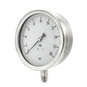 6001-4lc Pic Gauges Industrial Pressure Gauge To 30 Psi 6 In Dial 1/4