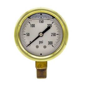 601l-254h Pic Gauges Industrial Pressure Gauge To 300 Psi 2 1/2 In Dial