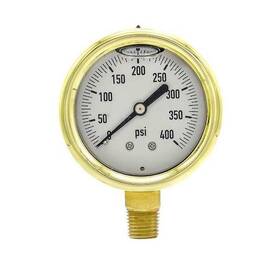 601l-254i Pic Gauges Industrial Pressure Gauge To 400 Psi 1/4 In Mnpt