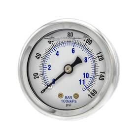 202l-204f Pic Gauges 692579222381 Center Back Mount Glycerine Filled Pressure Gauge With Ss Case/bezel 202l-204f Pic Gauges 692579222381 Center Back Mount Glycerine Filled Pressure Gauge With Ss Case/bezel