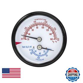 Tri-rc-254r2.95-d Pic Gauges B00fbqaso6 2-1/2 Dial Size 1/4 Male Npt Connection Stem