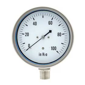 Lp1-ss-402-100 Pic Gauges Low Pressure Gauge To 100 Psi 4 In Dial 1/2