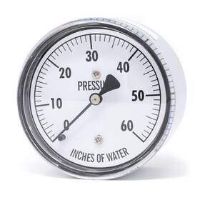 Lp2-254-60 Pic Gauges Center Back Mount Dry Non-fillable Low Pressure Gauge With Chrome Ca