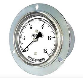 Lp4-254-200v Pic Gauges Gauge 2.5 Inch Dial 200/0 Wc Vac Psi Range 1/4 Male Npt Conn