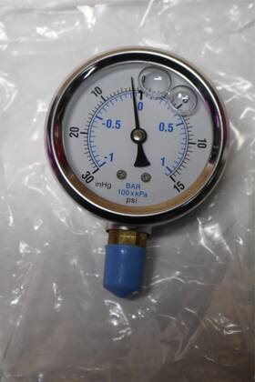 Pro201l254cb Pic Gauges 2.5in Compound Pressure Gauge -30 To 15 Psi -1 1 Bar 1/4in Npt