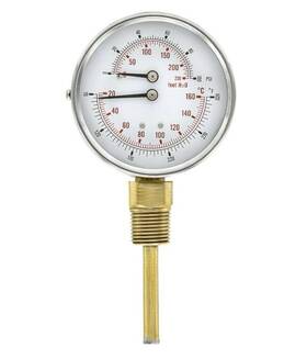 Tri-hd-302l-e Pic Gauges Tri-hd-302l Bottom Mount Industrial Heavy Duty Round Dial
