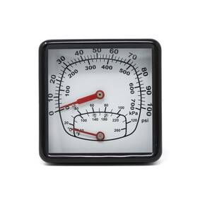 Tri-sq-402r-e Pic Gauges Center Back Mount Industrial Square Dial Tridicator With Painted