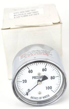Lp2-254-100wc Pic Lp2-254 Low Pressure Gauge 100 Inch Wc Inches Water Column - 1/4 Npt