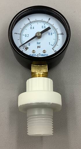 Ggmev015-pp Plast-o-matic 15psi 1-bar Mini-pressure Gauge B560