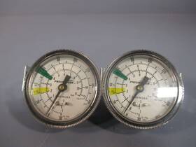 9046-01 Pneumatech Lot Of 2 Vacumm Gauge 30 In Hg To 160 Psig