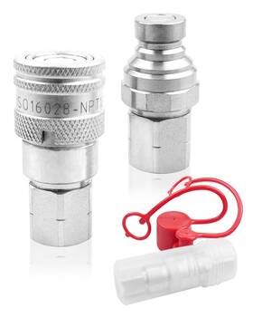 Ksjt01 Pnyzik 1/4 Inch Npt Flat Face Hydraulic Quick Connect Coupling/coupler Set With Dust Cap