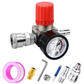 Pr140001 Preciva Air Compressor Pressure Regulator With Dial Gauge 0-175 Psi Gaug