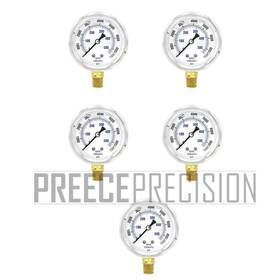 G-25-7500lfss-5 Preece Precision Liquid Filled Lower Mount Pressure Gauge With 2.5 Inch Dial 0-7500psi Pack Of 5