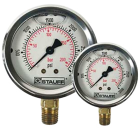 Slp-spg-63-300s Pressure Gauge 2.5inch With 300 Psi Bottom Mount
