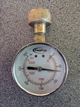 Proflo 13895.5c 0-300 Psi Utility Air Gauge 2.5 Inch Face Upper Mount Gage