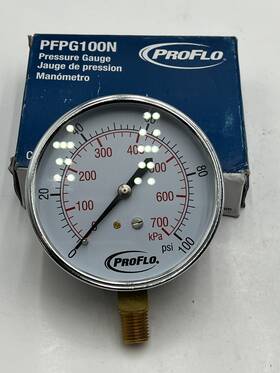 Pfpg100n Proflo Qty 3 Pressure Gauges 100 Psi 3-1/2 Inch Replacement