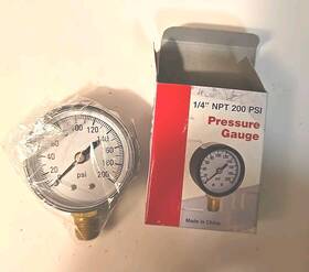 154812 Proplumber 91085 1/4 Inch Npt Pressure Gauge - 200 Psi New