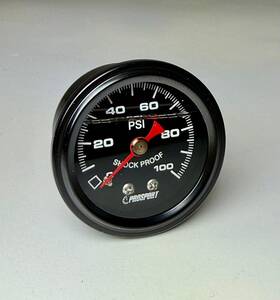 Prosport Performance 712852878633 Liquid Filled Mechanical Pressure Gauge 100 Psi Sho