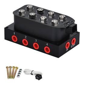 Ptnhz Esv01 Universal 1/4 Npt 0-300psi 12v Control Air Bag Suspension 4corner Block