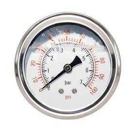 00240-q1-gaoil Qolekog Pressure Gauge 1/4 Inch Npt 0-100psi Glycerin Filled 2 1/2 Dial 304 Stainles