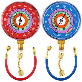 Hat-relaxweex-1050 Relaxweex Refrigeration Pressure Gauge With 12ftft Hose Kit R22/r404/r-410a 0-800psi 1/8 Inch