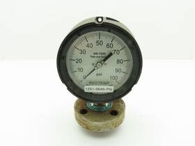 4755 Reotemp Pressure Gauge 100psi With Hast-c Diaphragm Seal Dc 200 Liquid Fill L-mount