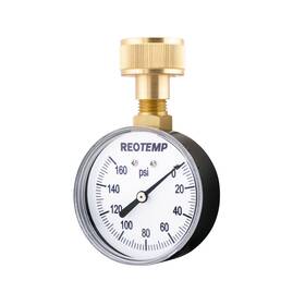 Pd25h2 Reotemp 2.5 Inch Home Water Pressure Test Gauge 0-160 Psi 3/4 Female Hose Thread