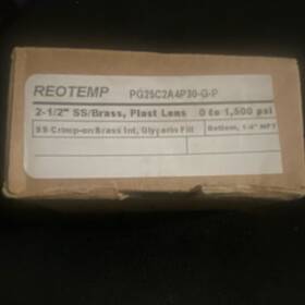 Pg25c2a4p30-g-p Reotemp 2-1/2 Inch Pressure Gauge 1500 Psi 1/4 Bottom Mount