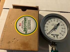 Pr40s1a2p17-d-t Reotemp - Liquid Filled Pressure Gauge 0-60 Psi 4 Inch Face 1/2 Npt Lower
