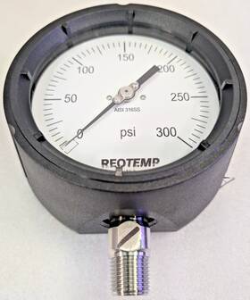 Pt-45-p-1-a-2-p21-sglpt45 Reotemp Process Pressure Gauge 4.5 Inch 300 Psi 1/2 Npt