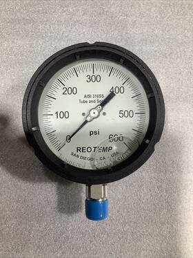 Pt45p1a2p23-d-t Reotemp 1/2 Npt 4.5 Inch 0-600 Psi Pressure Gauge