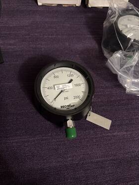 Pt45p1a2p31-s-t-c3ts Reotemp 4.5 Inch Industrial Process Gauge Replacement Pulsation Rugged 0-2000 Psi