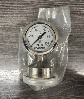 Sg25atc20p18-cfg Reotemp Sg25atc15p18 Pressure Gauge 0-100 Psi 2 Inch Dial Ss/bayonet Bottom