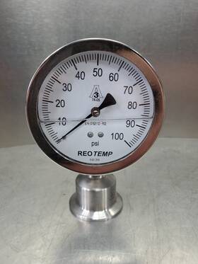 Sg35atc15p18-cfg Reotemp Pressure Gauge To 100 Psi Stainless. 6e
