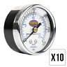 Rob994-102d-204h-10pack Compressor Source Psi Air Pressure Gauge Npt Center 684659125286