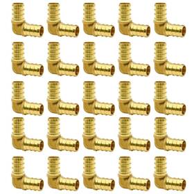 Ruby.q 765063724422 25/50/100 Pack Pex Fittings Elbow/tee/straight Coupling Brass Fitting For Pe