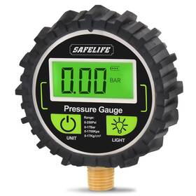 Sf-1099 Safelife Digital Tire Pressure Gauge 2-1/2 Inch Dial Size Air With