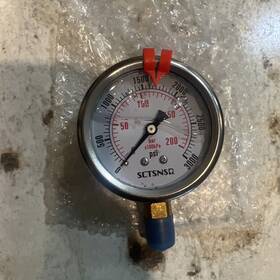 L25-ssl-3.0k Sctsnsr 2.5 Inch Liquid Filled Pressure Gauge - 3000 Psi Stainless Steel Case Lower Mount
