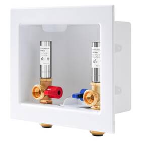 Mh-651-c11 Seckwhale Washing Machine Outlet Box With Stainless Steel Water Hammer Arrestor 1/2-i
