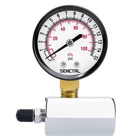 Gtkh11.15 Senctrl Gtkh11.15# 0-15 Psi Gas Pressure Test Gauge 2 Inch Dial Size 3/4 Fnpt Connection Brass V