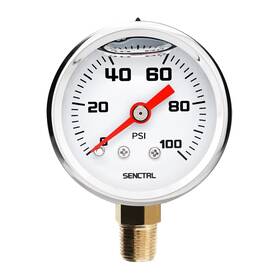 Y.4ugl02.0 Senctrl 0-100 Psi Fuel Pressure Gauge 1-1/2 Inch Dial Size 1/8 Npt Lower