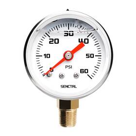 Y.4ugl02.0 Senctrl Y.4ugl02.0/60 0-60 Psi Fuel Pressure Gauge 1-1/2 Dial Size 1/8 Npt Lower Mount
